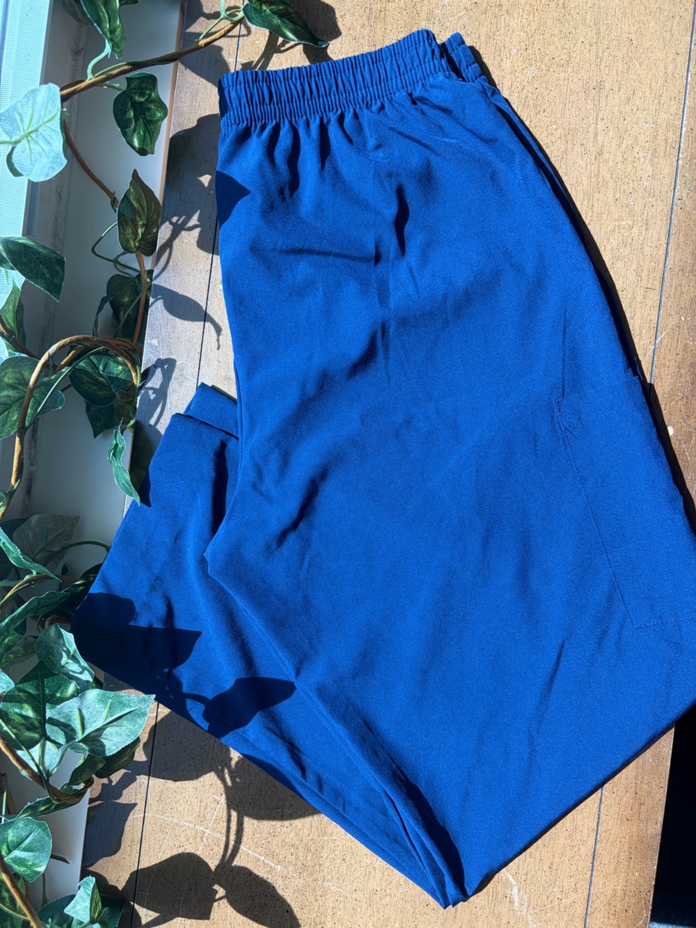 GT Performance Blue Scrub Pants Elastic Waist Cargo Pocket Medical Uniform L